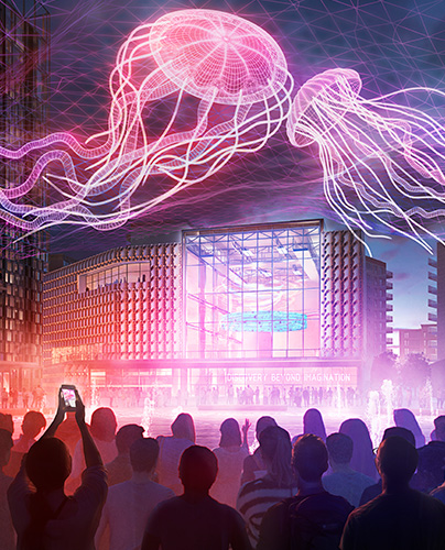 Indicative drawing of Festival Square at Smithfield Birmingham